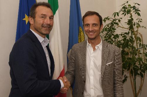 Massimiliano Fedriga, governatore del Friuli Venezia Giulia e Lucio Gomiero, nuovo direttore di PromoTurismo Fvg